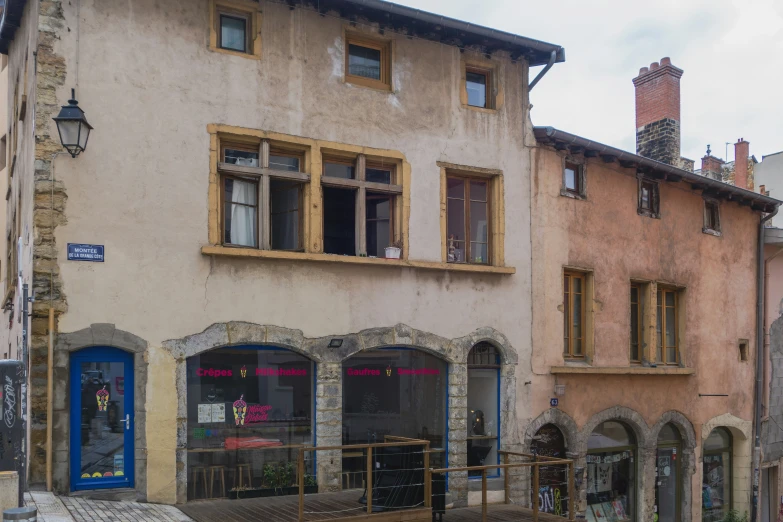 old buildings are being renovated in the area