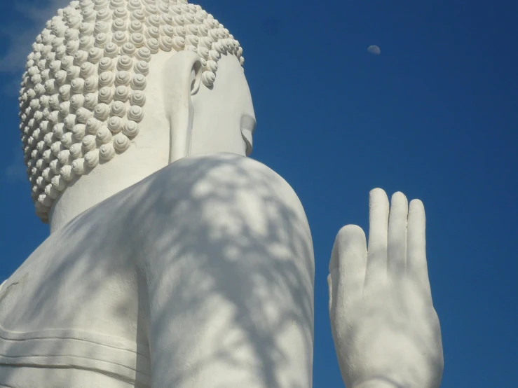 an image of the statue that looks to be in mid air