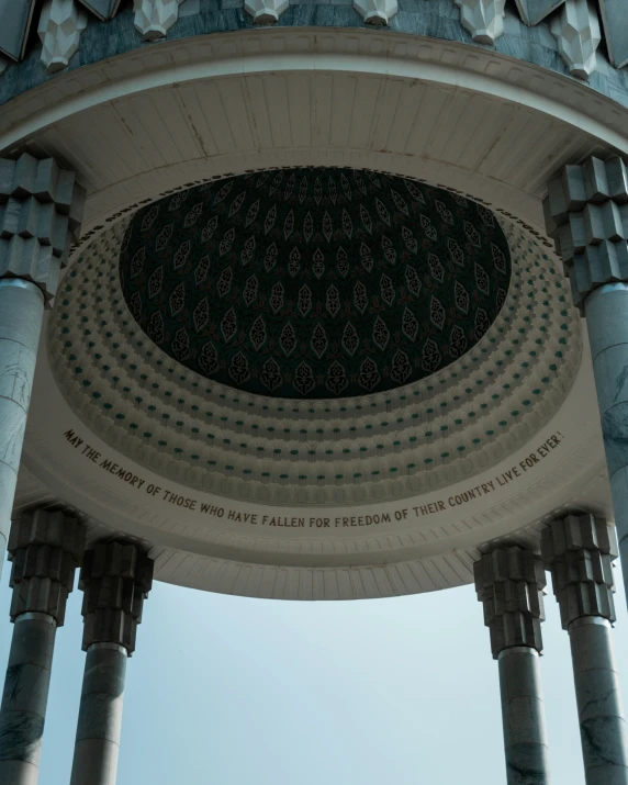 this building is intricately painted with oriental writing