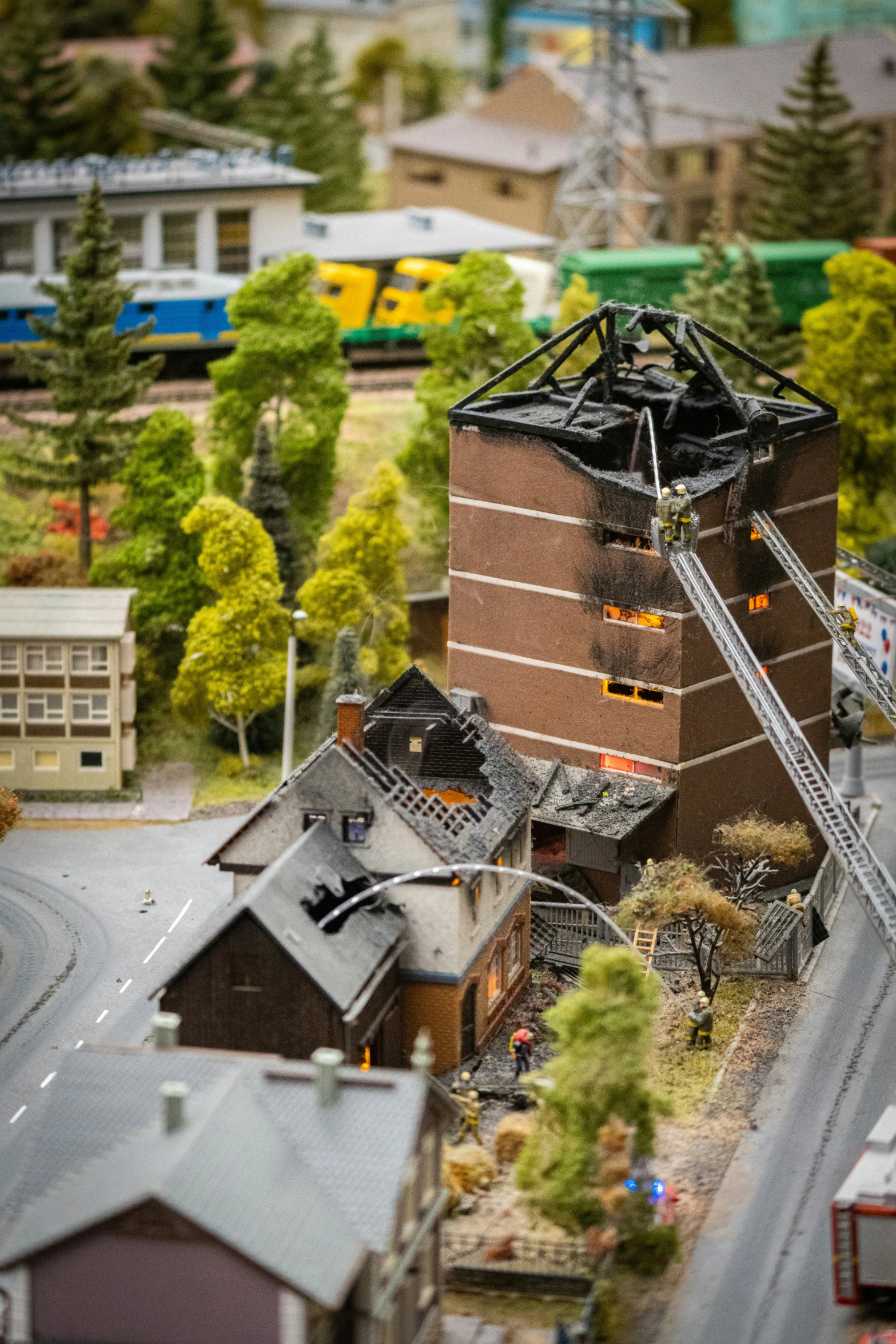 a view from the balcony in front of an urban area