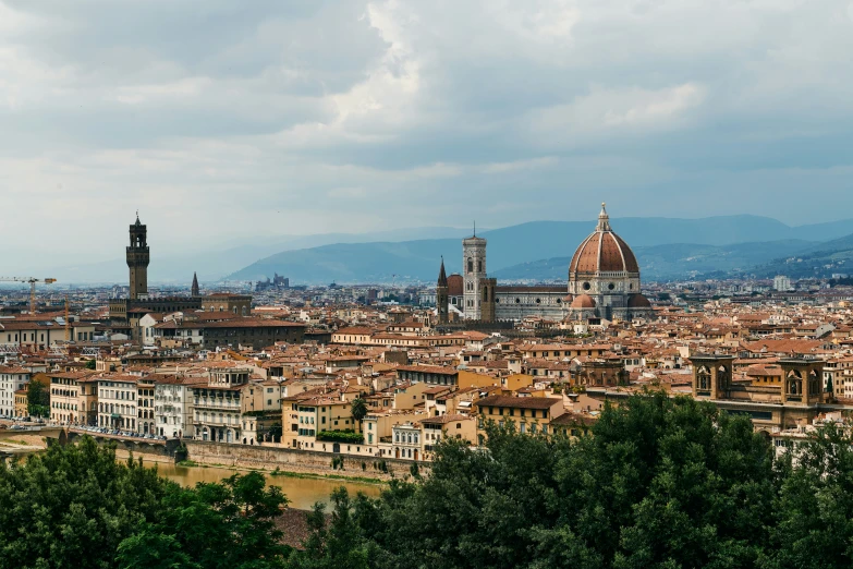 an image of a cityscape view looking toward the hills