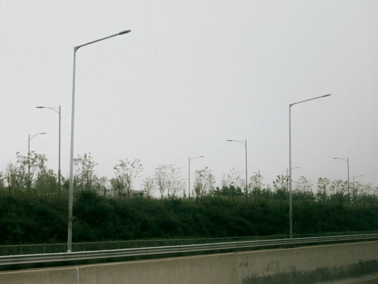 a view of the roadway from across the highway