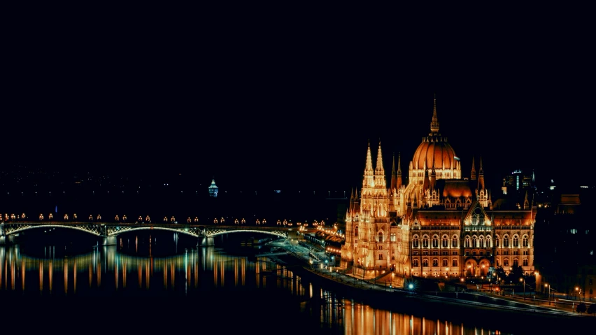 the view of a city with very big buildings