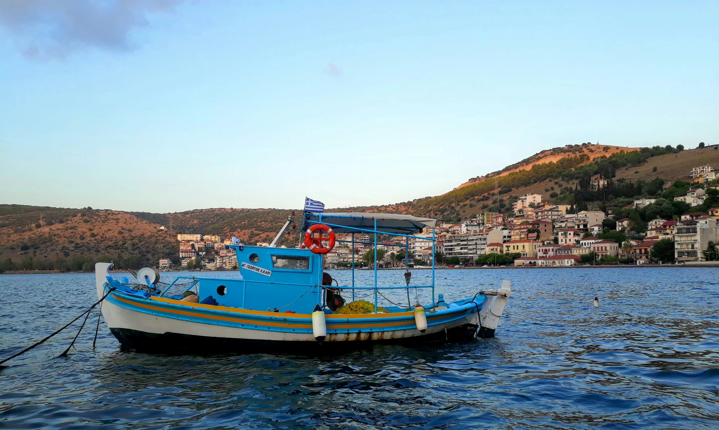 a boat that is floating on the water