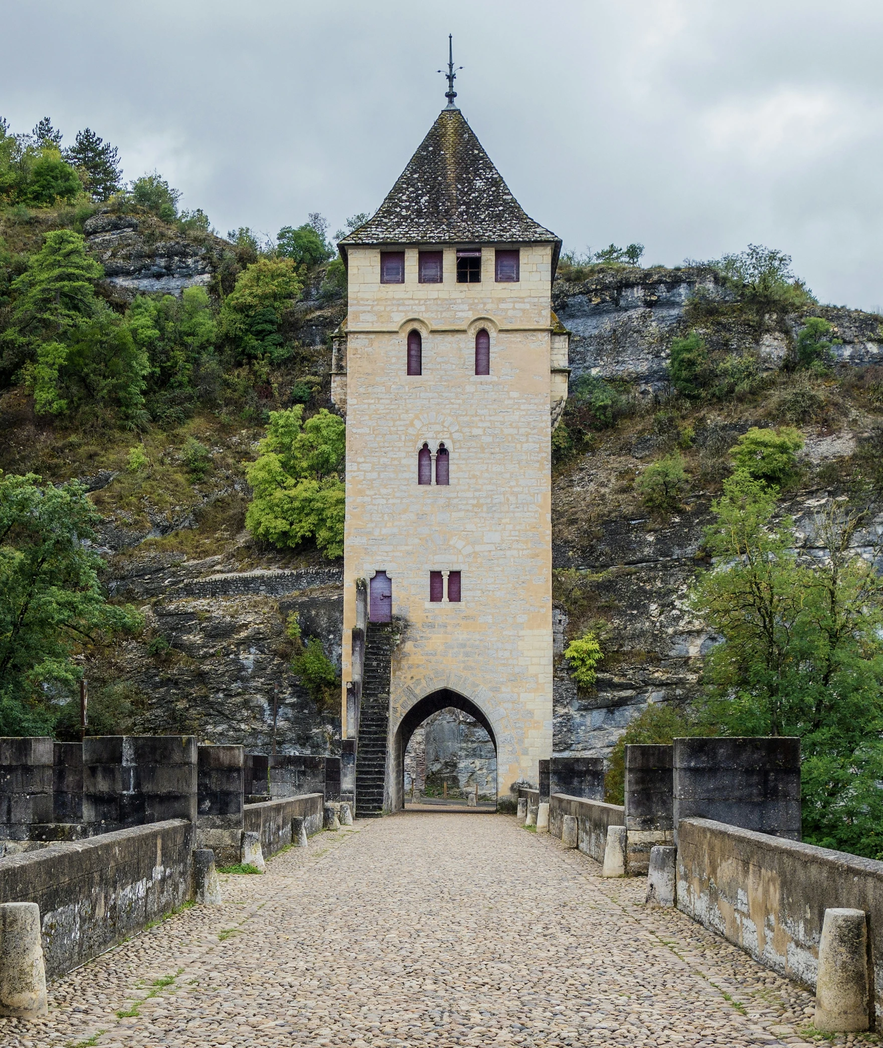 an image of an old castle that looks quite strange