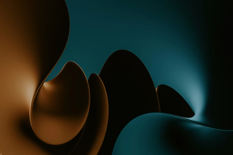 a dark colored background with the shape of an abstractly curved object