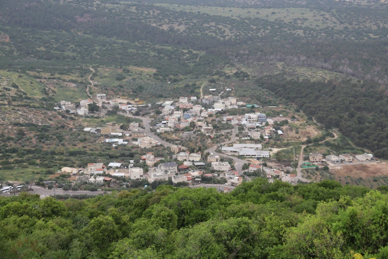 a small town nestled high up in the mountain