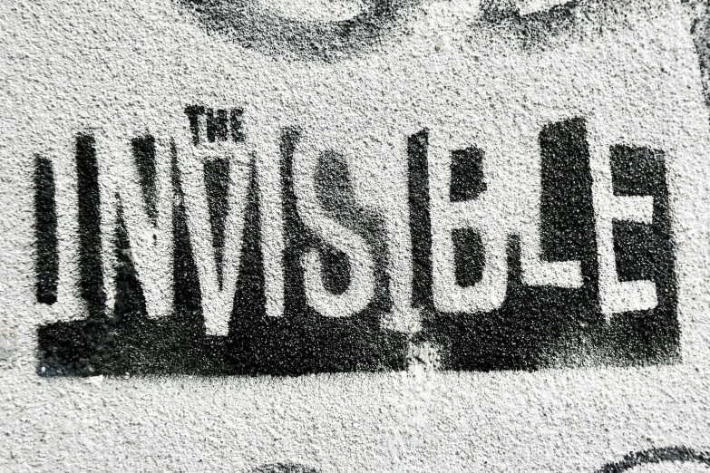 the words invisible on the bottom of a wall