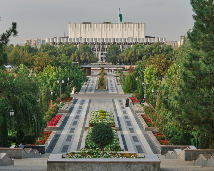 the view of a park from a distance