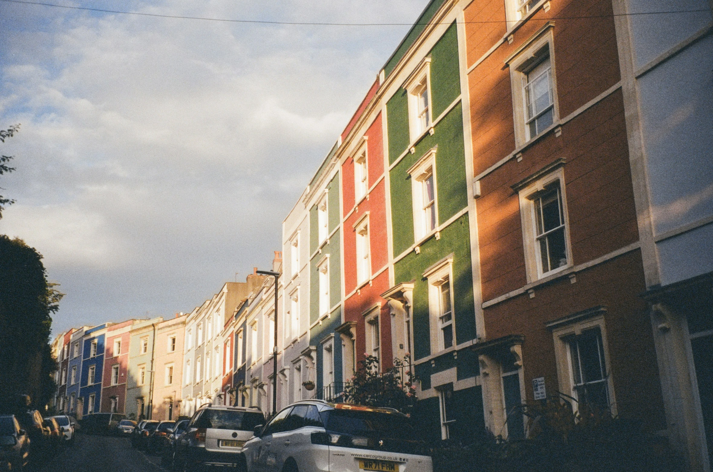 this po shows street with row of brick buildings