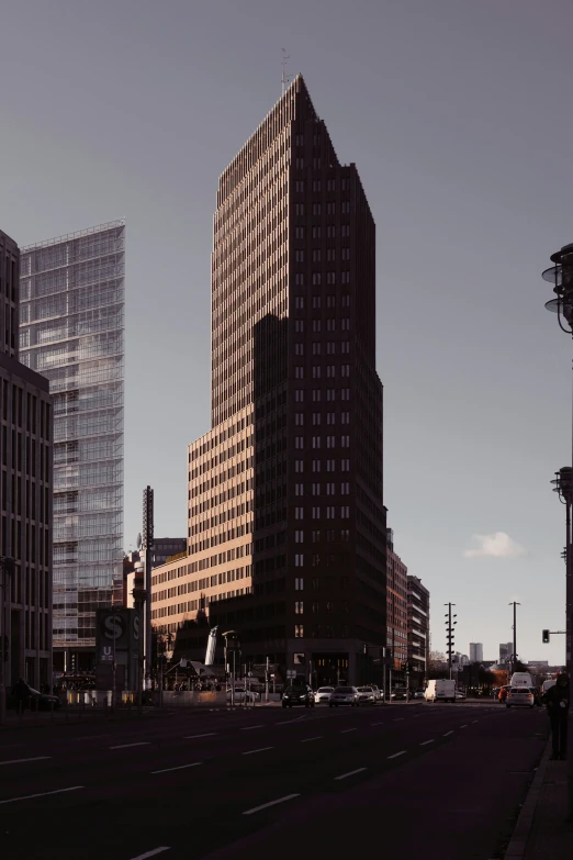 tall buildings with lots of windows in a city