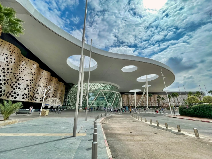 an exterior of a building made of metal and steel