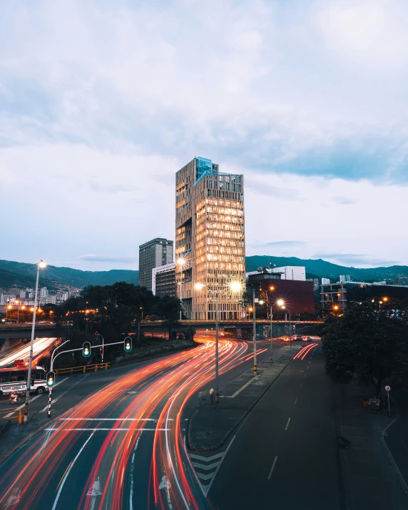 long exposure pographs of a street at night time