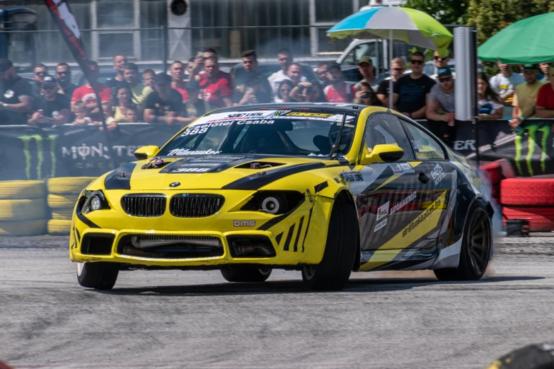 a race car making it's way around the track