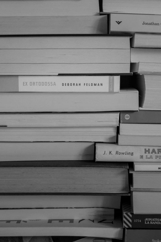 stacks of book stacked high in the air