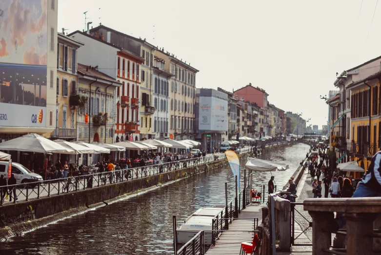 a bunch of buildings along side the water