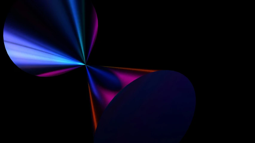 colorful curved image on black background