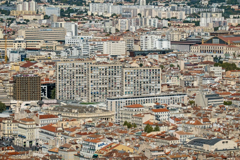 a large group of buildings in an urban area