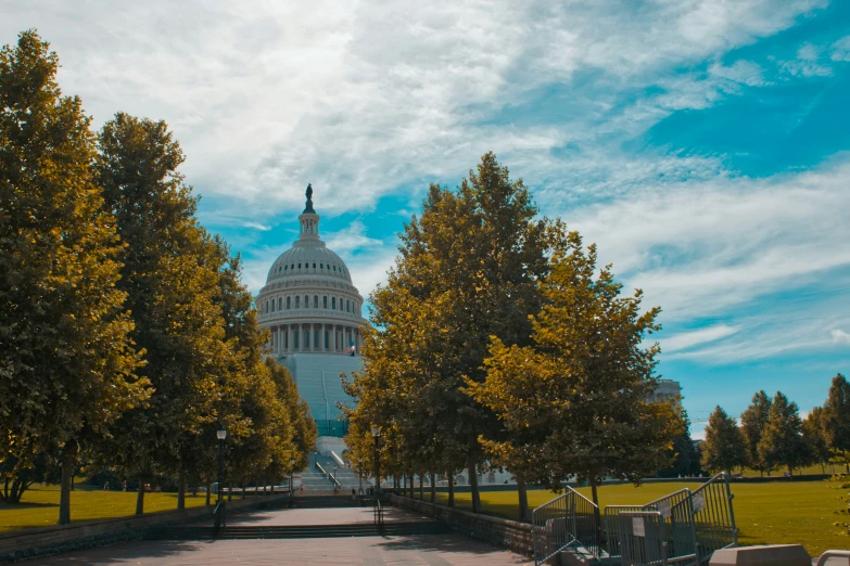 the dome of a building near a pathway