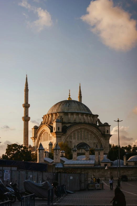 the mosque is located just beyond the dome