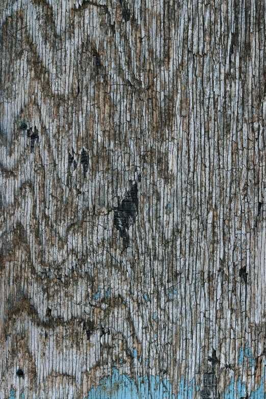 blue and black paint on wooden paneling with wood grain