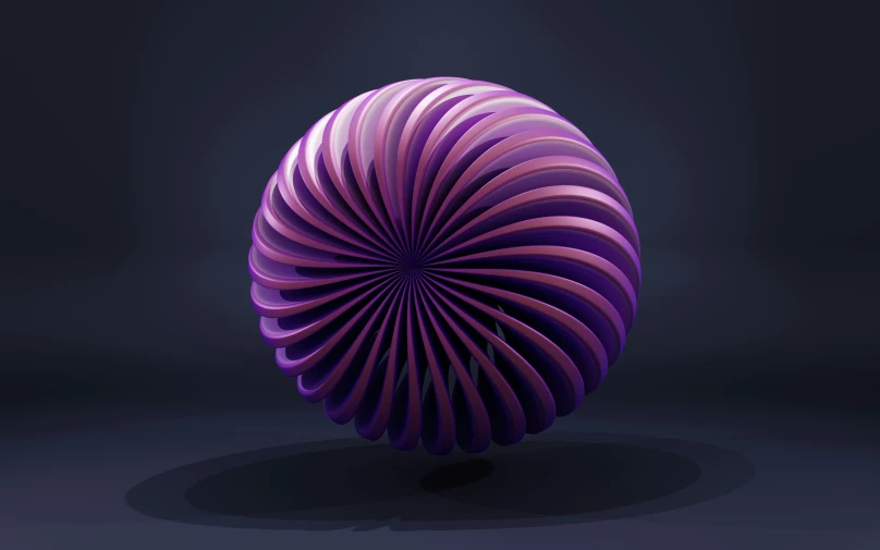 an art object made up of an abstract spiral