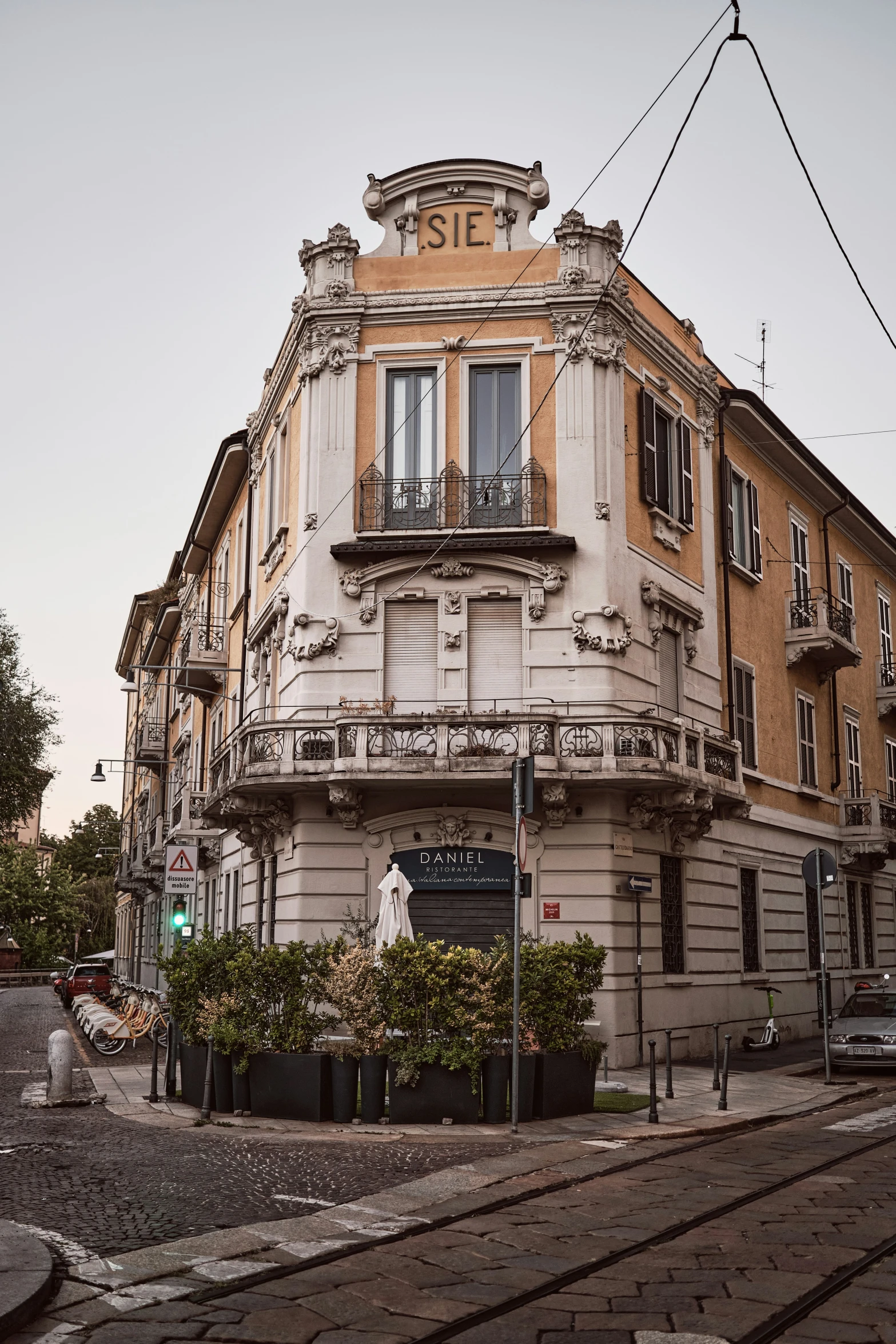 an image of an old style building with large windows