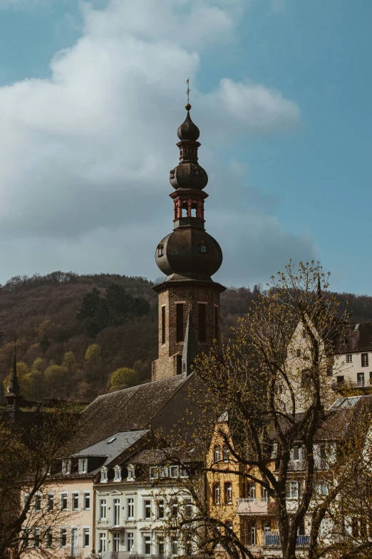 the clock tower is built on top of the building