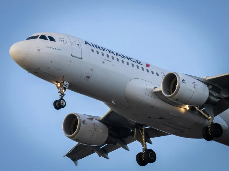 the air france plane is preparing to land