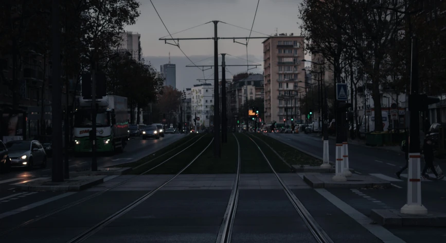 cars parked along a street in the city