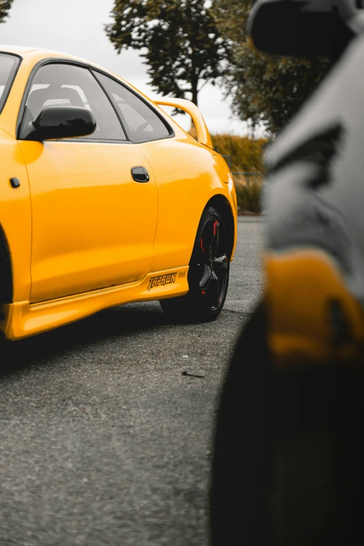 a car that is parked on a street