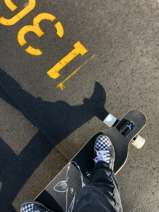 an up close view of a skateboarder