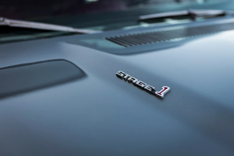 the emblem on a sports car showing its chrome finish