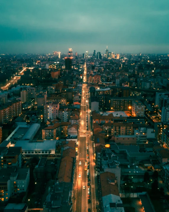 an image of the skyline of a city at night