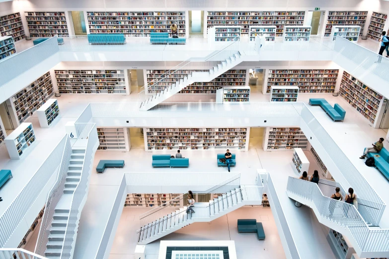 a large room filled with lots of books