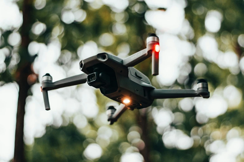 the camera is attached to a device that could be flying in the air