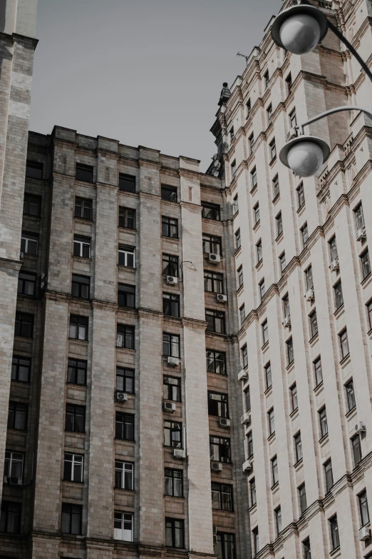 tall buildings with windows in various heights, all over the city