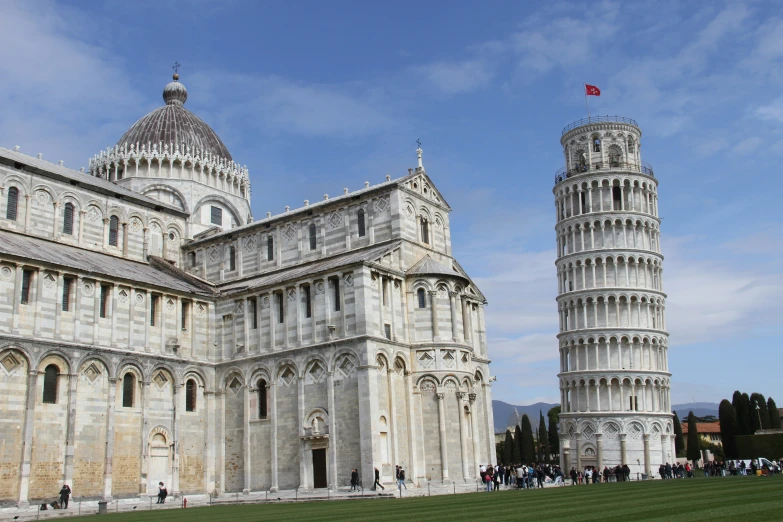 the cathedral has many very big towers