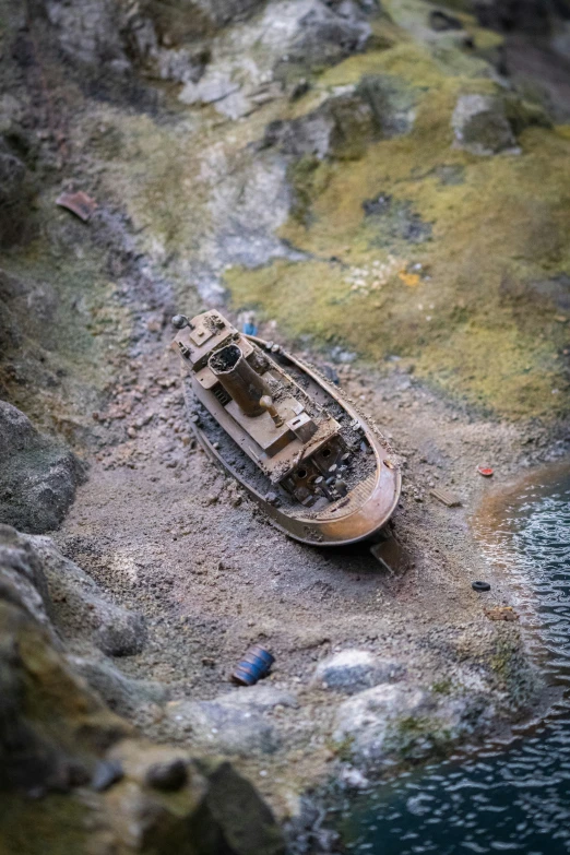 a old rusty boat that has been docked in some water