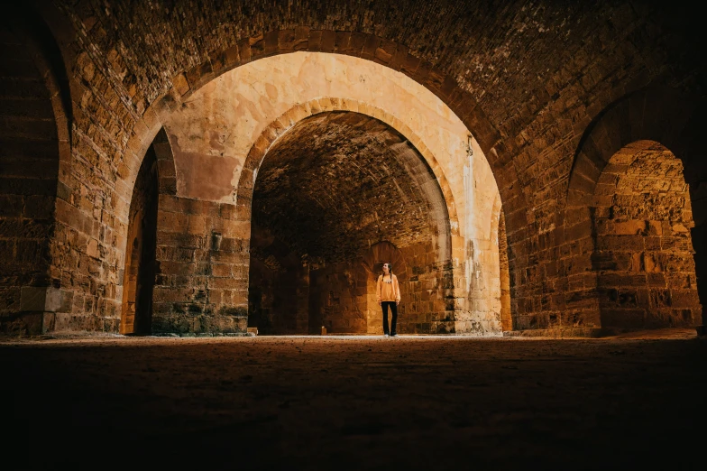 a tunnel under the road inside the building