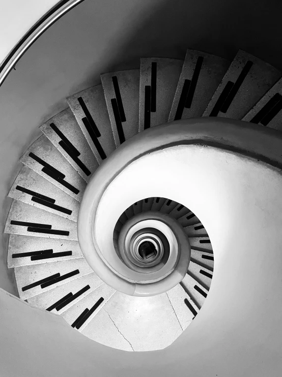 the spiral stair design of an old church