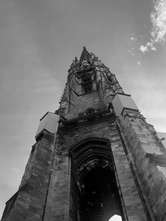 the top view of an old stone building