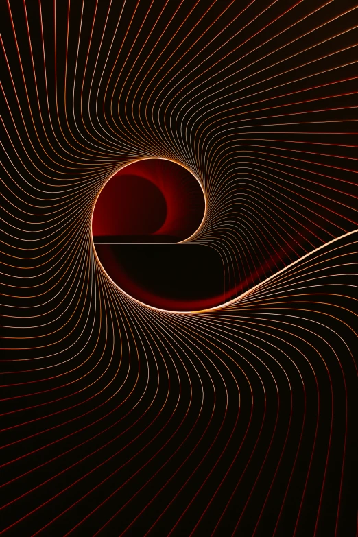 an abstract swirl that is shaped with lines