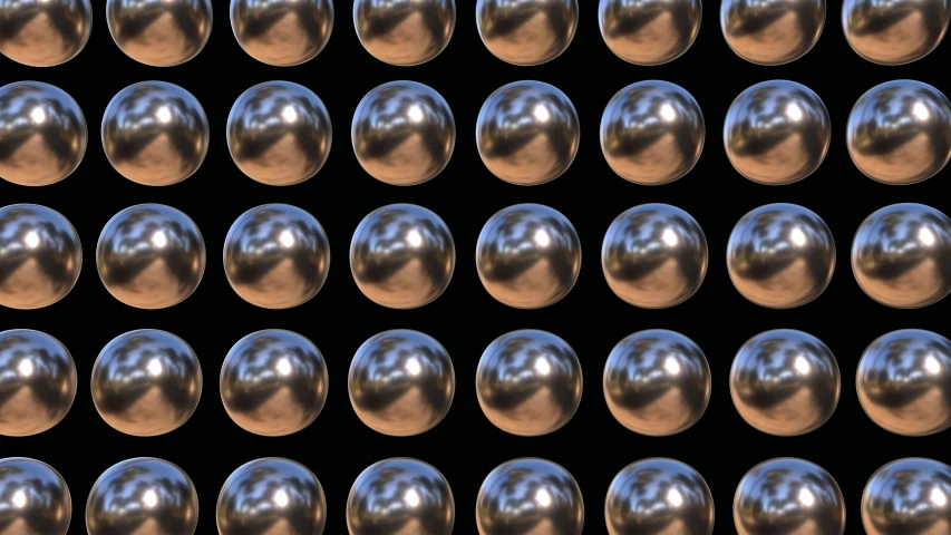 a group of metal balls on top of each other