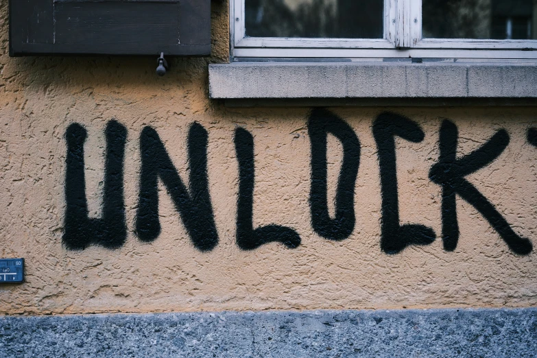 the word'union'written on the wall is black