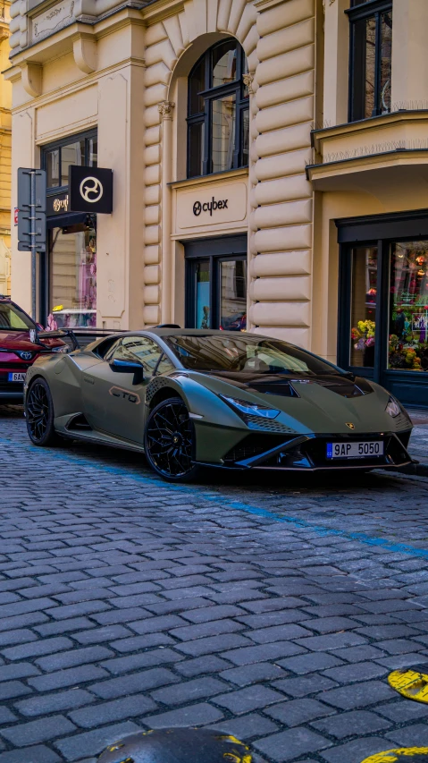 this is an image of a luxury car in the street