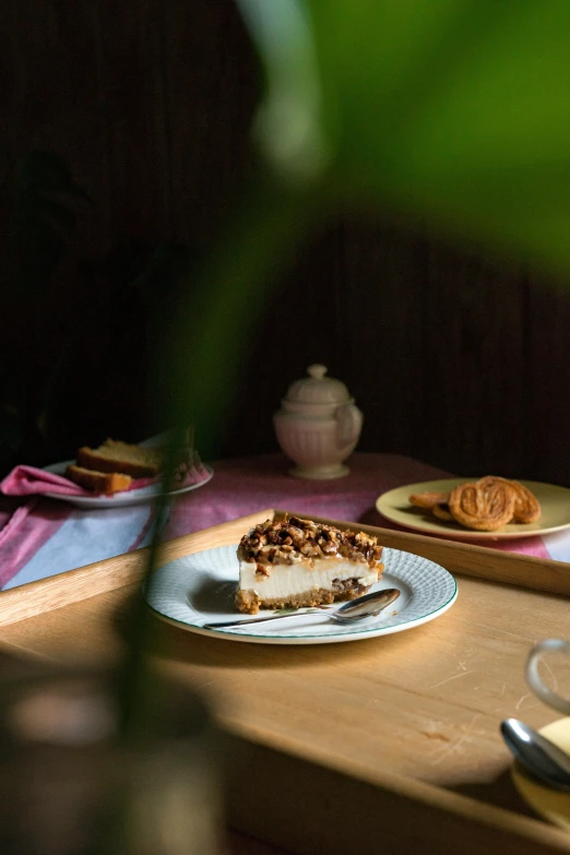 a plate that has some cake on it