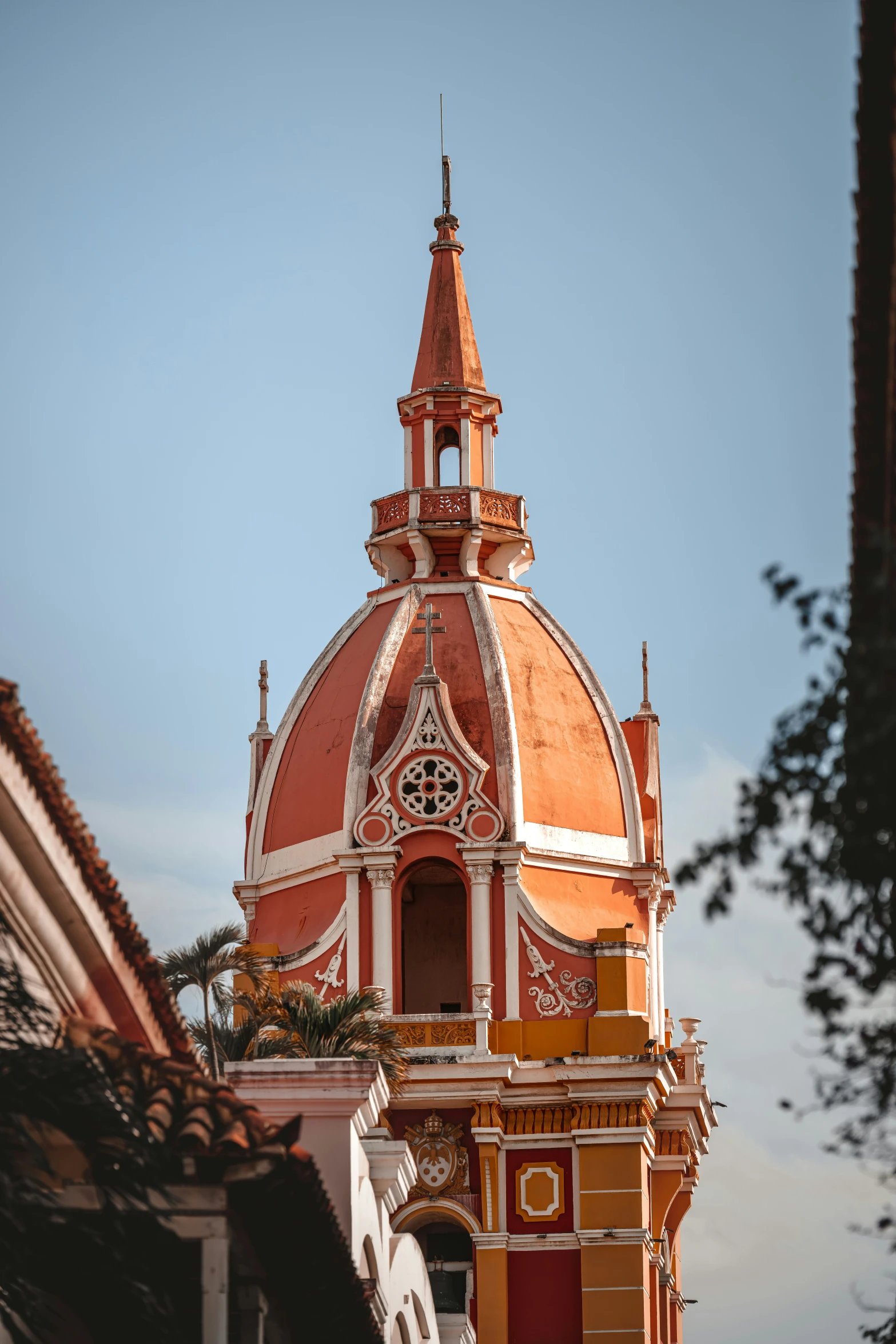 a tower like structure with a clock on top