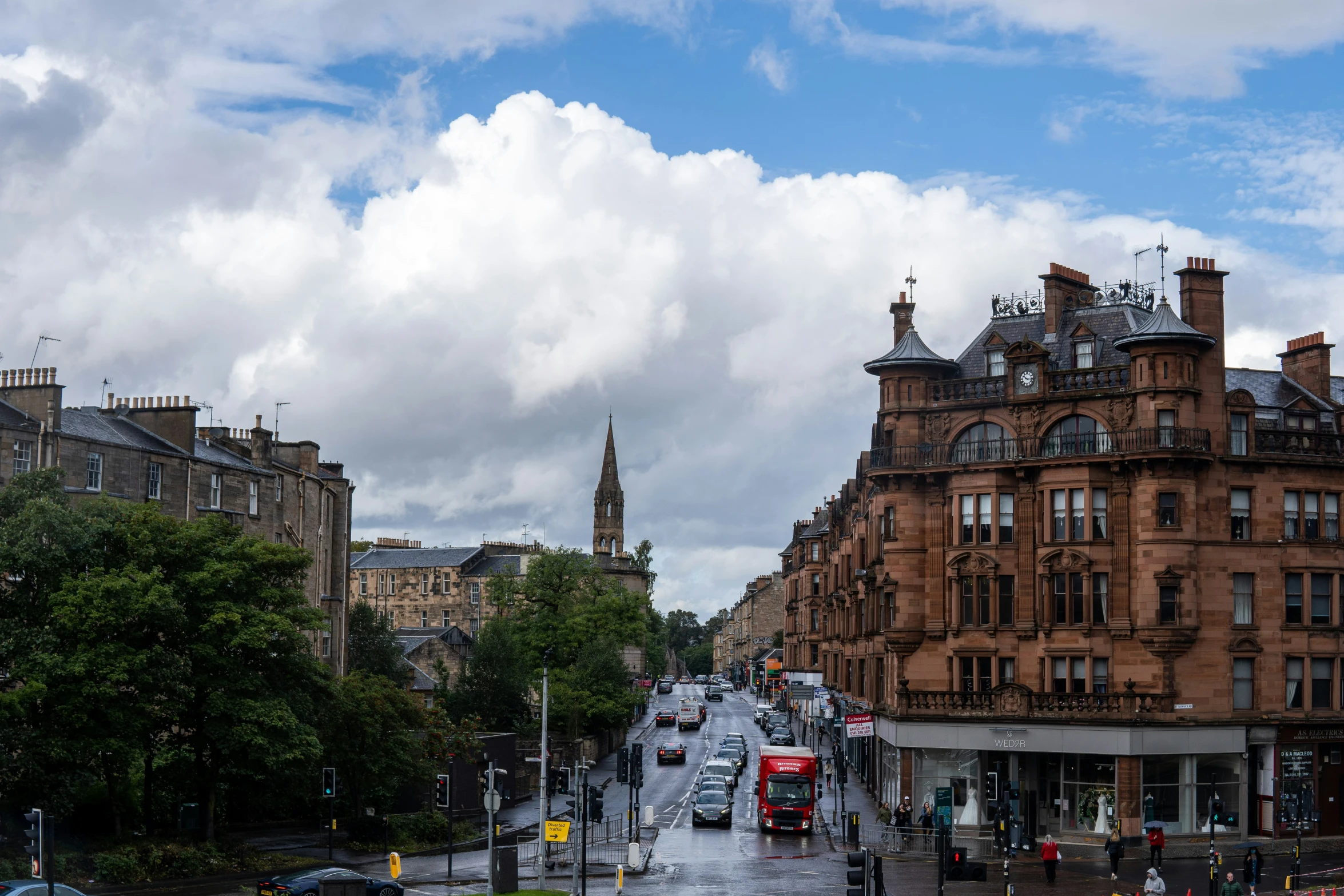 there is an image of a street in a city