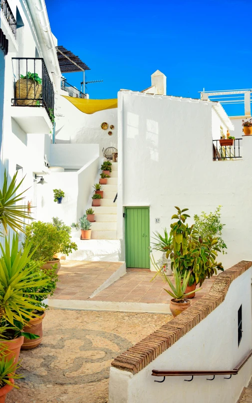 a view of a house and steps leading to it